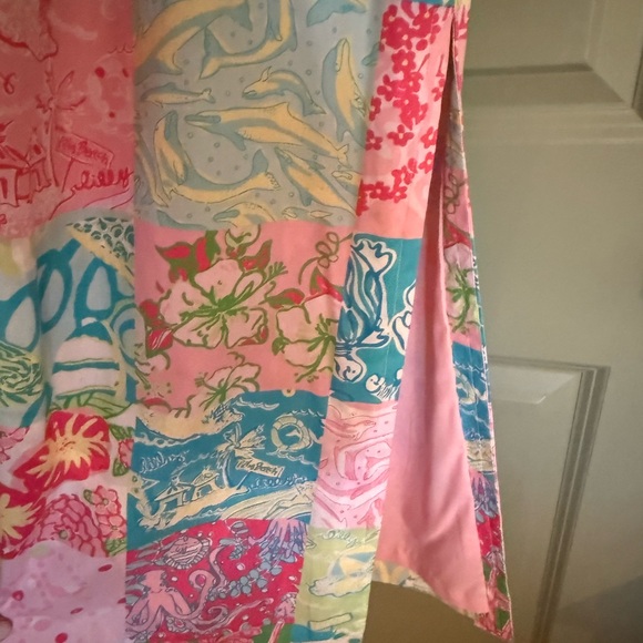 Vintage (but never worn) Lilly Pulitzer Colorful Patchwork Halter Dress - Picture 5 of 5